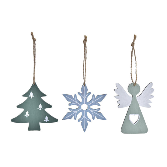 DECORACION COLGANTE SET 3 MDF 21X8X1:5 AZUL