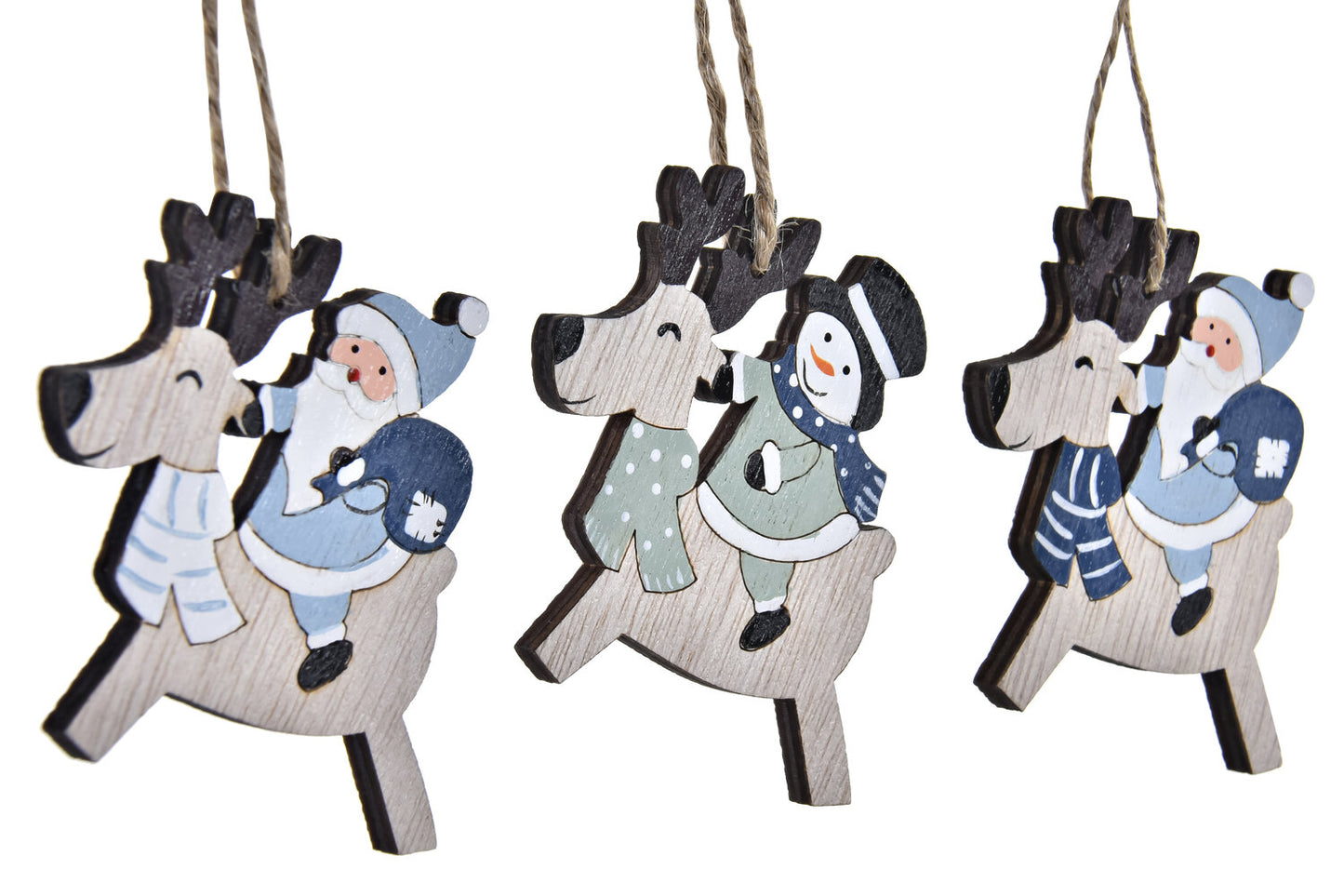 DECORACION COLGANTE SET 3 MDF 21X8X1:5 RENO VERDE