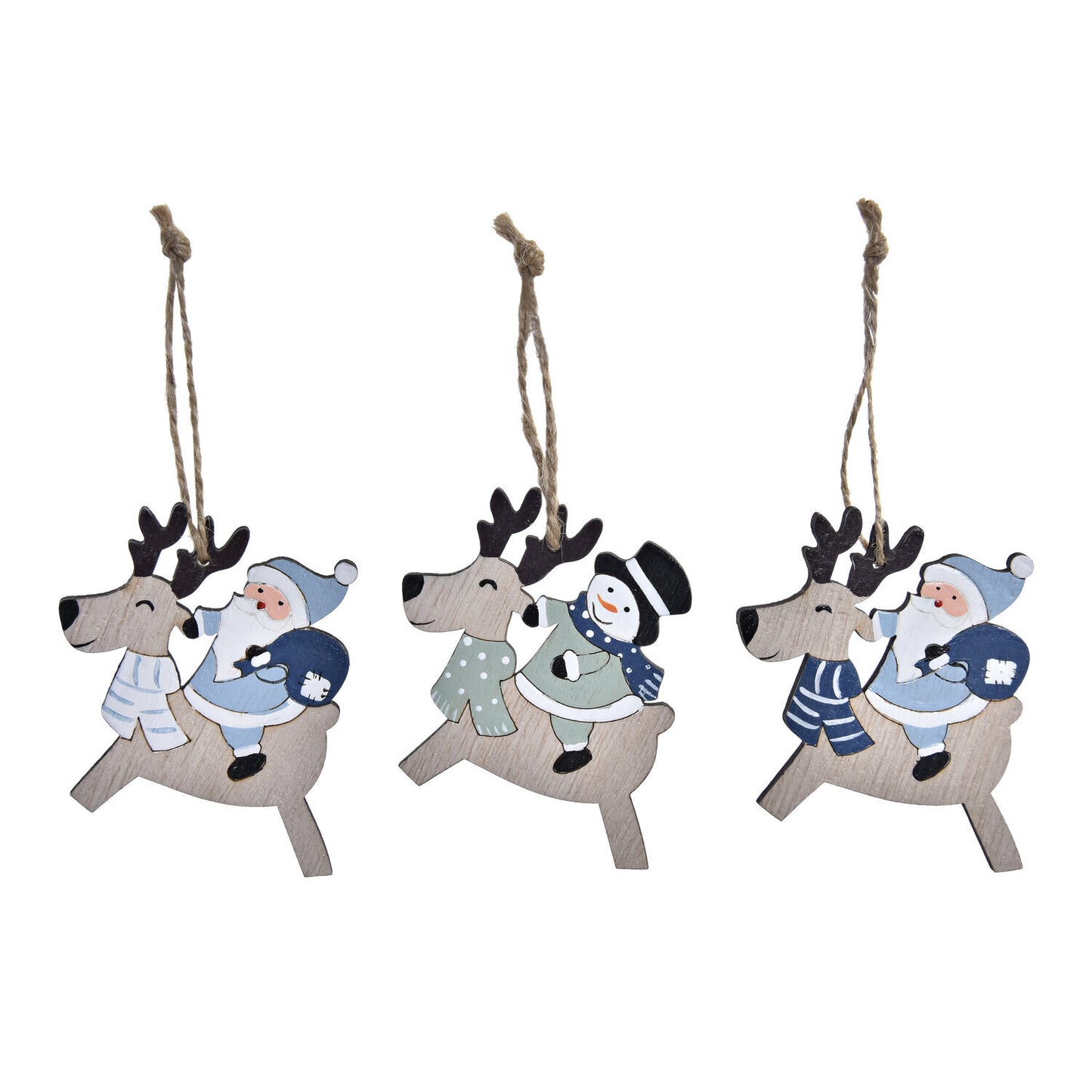 DECORACION COLGANTE SET 3 MDF 21X8X1:5 RENO VERDE