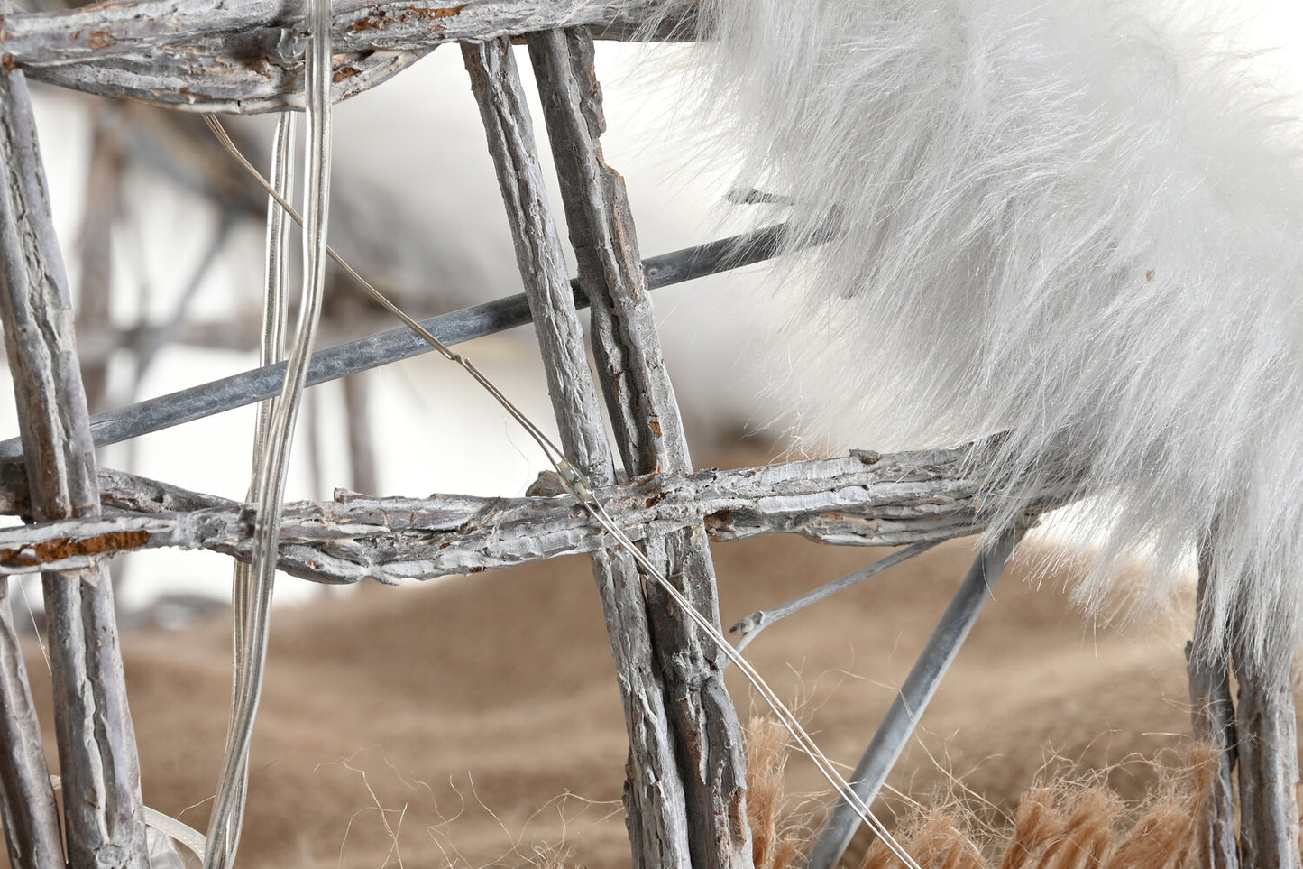 TRINEO LED RATAN 90X46X62 BLANCO