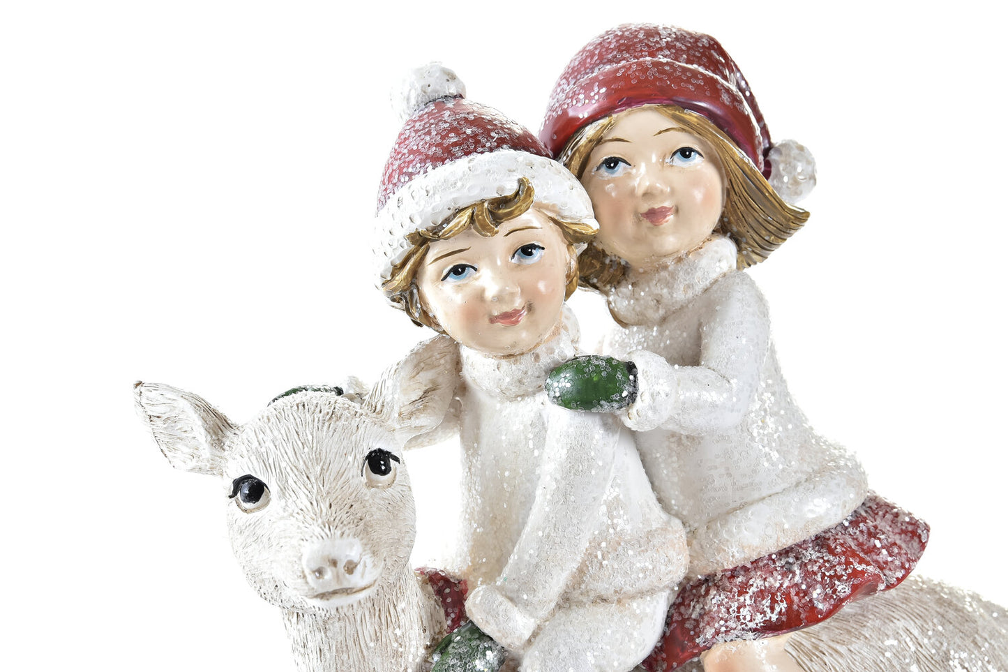 FIGURA RESINA 16X7X20:5 NIòOS BLANCO