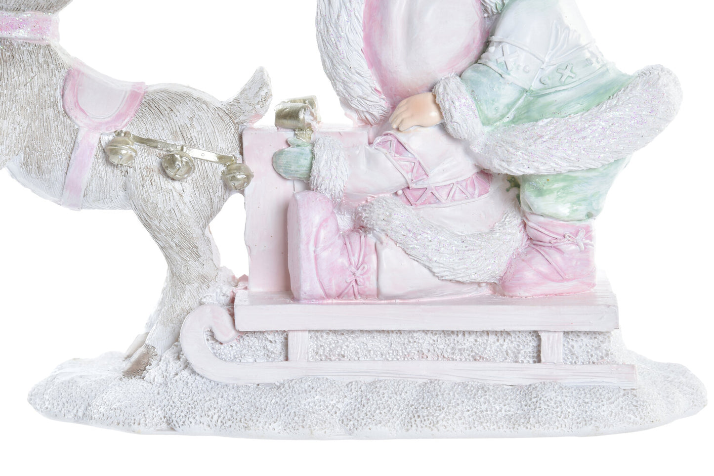 FIGURA RESINA 16:5X7:5X12 TRINEO ROSA