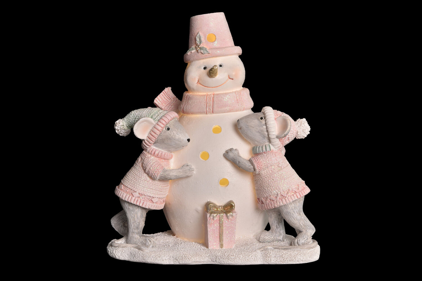 FIGURA RESINA LED 14:5X10:5X15:5 ROSA