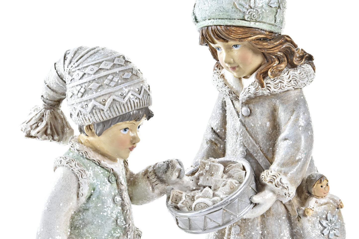 FIGURA RESINA 15:5X8X19 NIÑOS GRIS