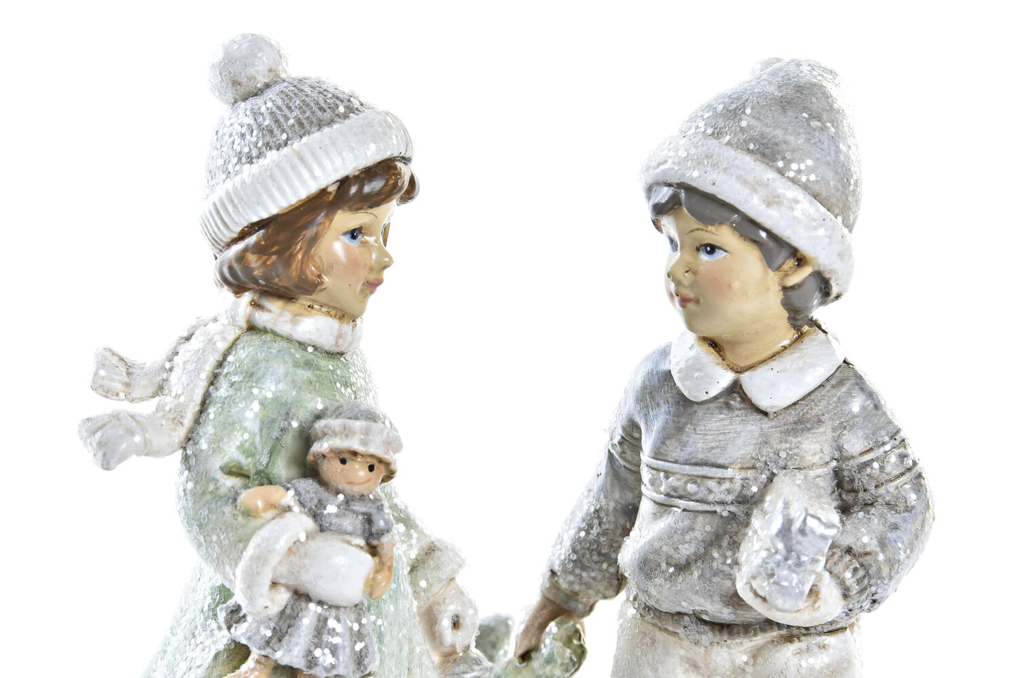 FIGURA RESINA 12X8X12 NIÑOS GRIS