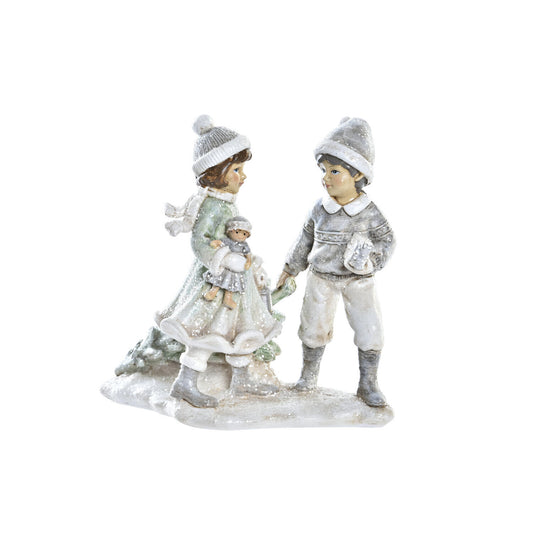 FIGURA RESINA 12X8X12 NIÑOS GRIS