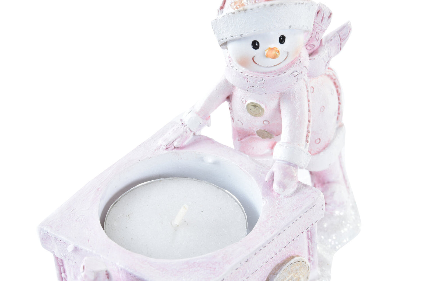 FIGURA RESINA 12X6:5X10 PORTAVELA ROSA