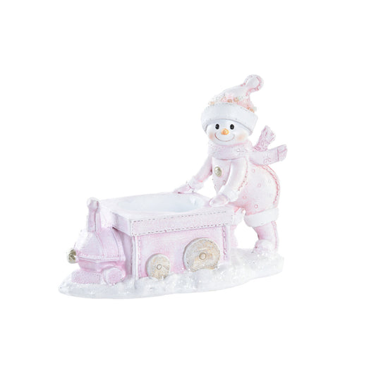 FIGURA RESINA 12X6:5X10 PORTAVELA ROSA