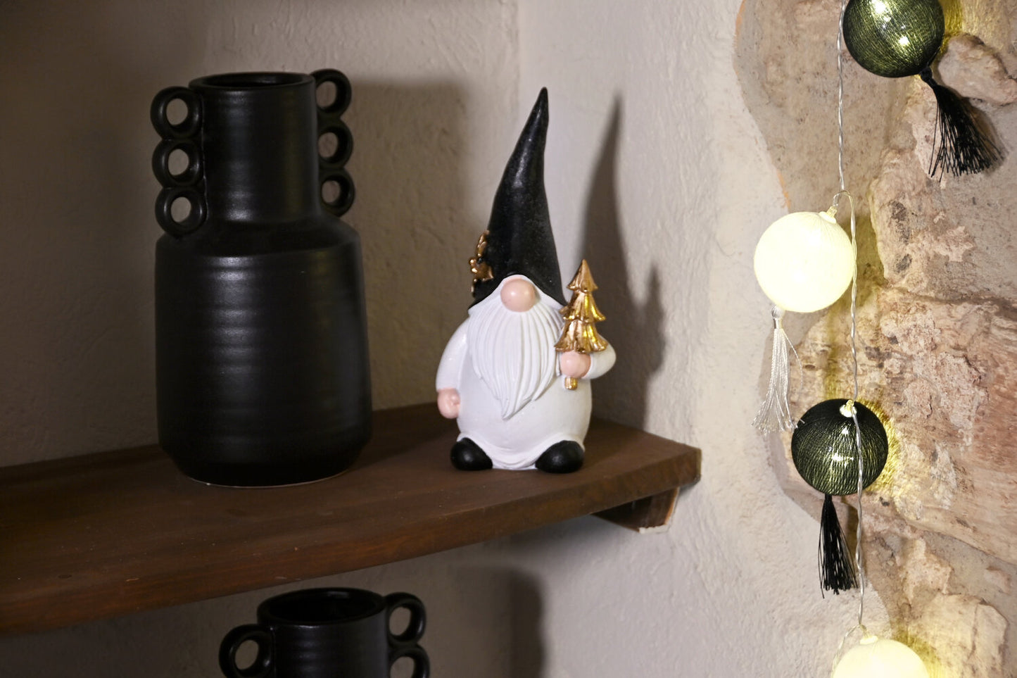 FIGURA RESINA 11:5X9X24 GNOMO NEGRO