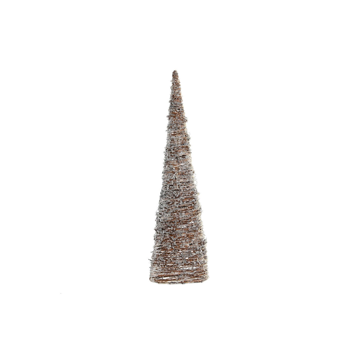 CONO RATAN LED 19X19X62 NATURAL MARRON CLARO