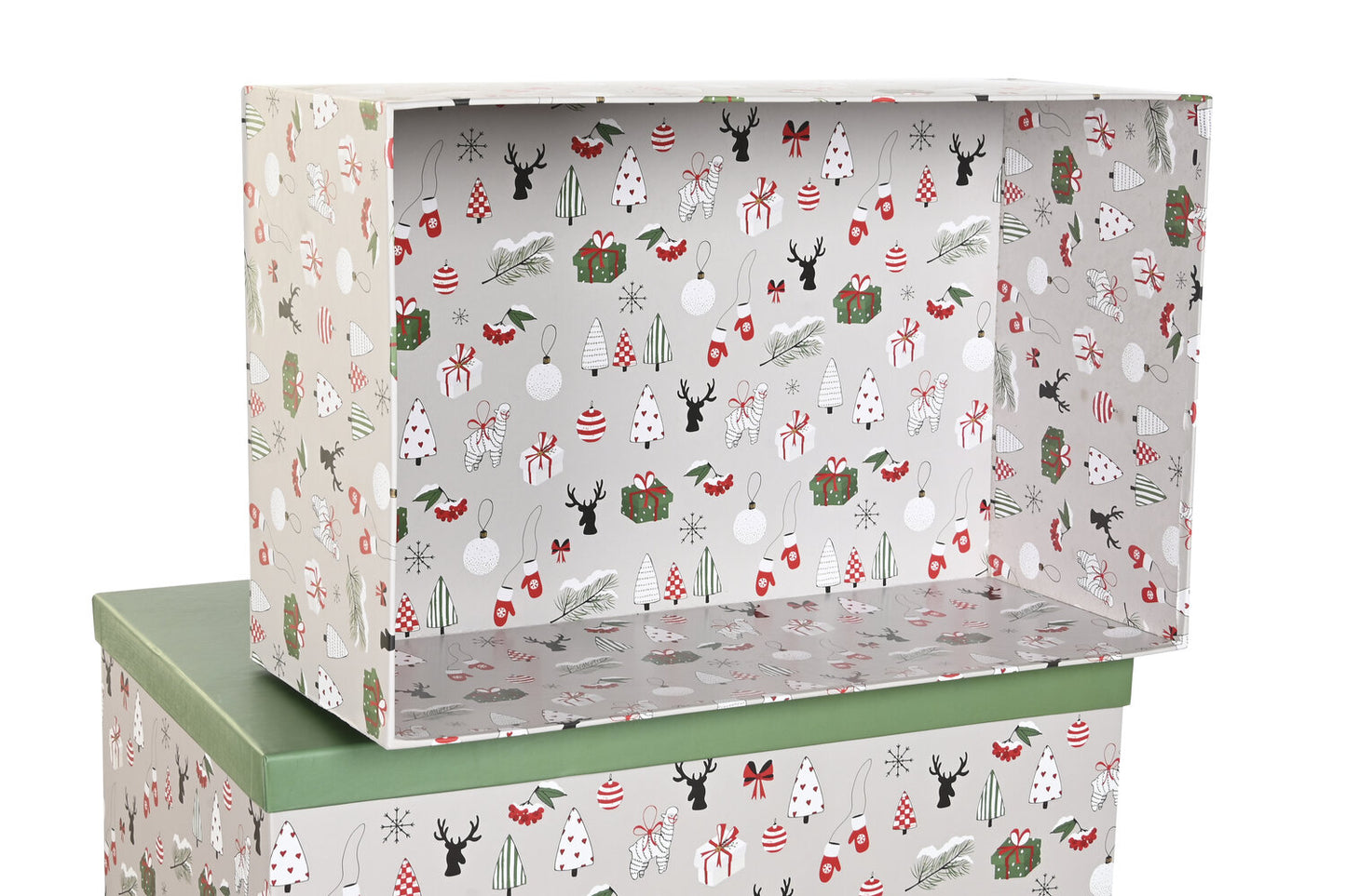 CAJA SET 5 CARTON 50X35X25 GIFTS VERDE