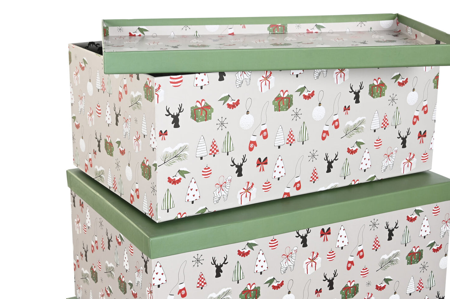 CAJA SET 5 CARTON 50X35X25 GIFTS VERDE