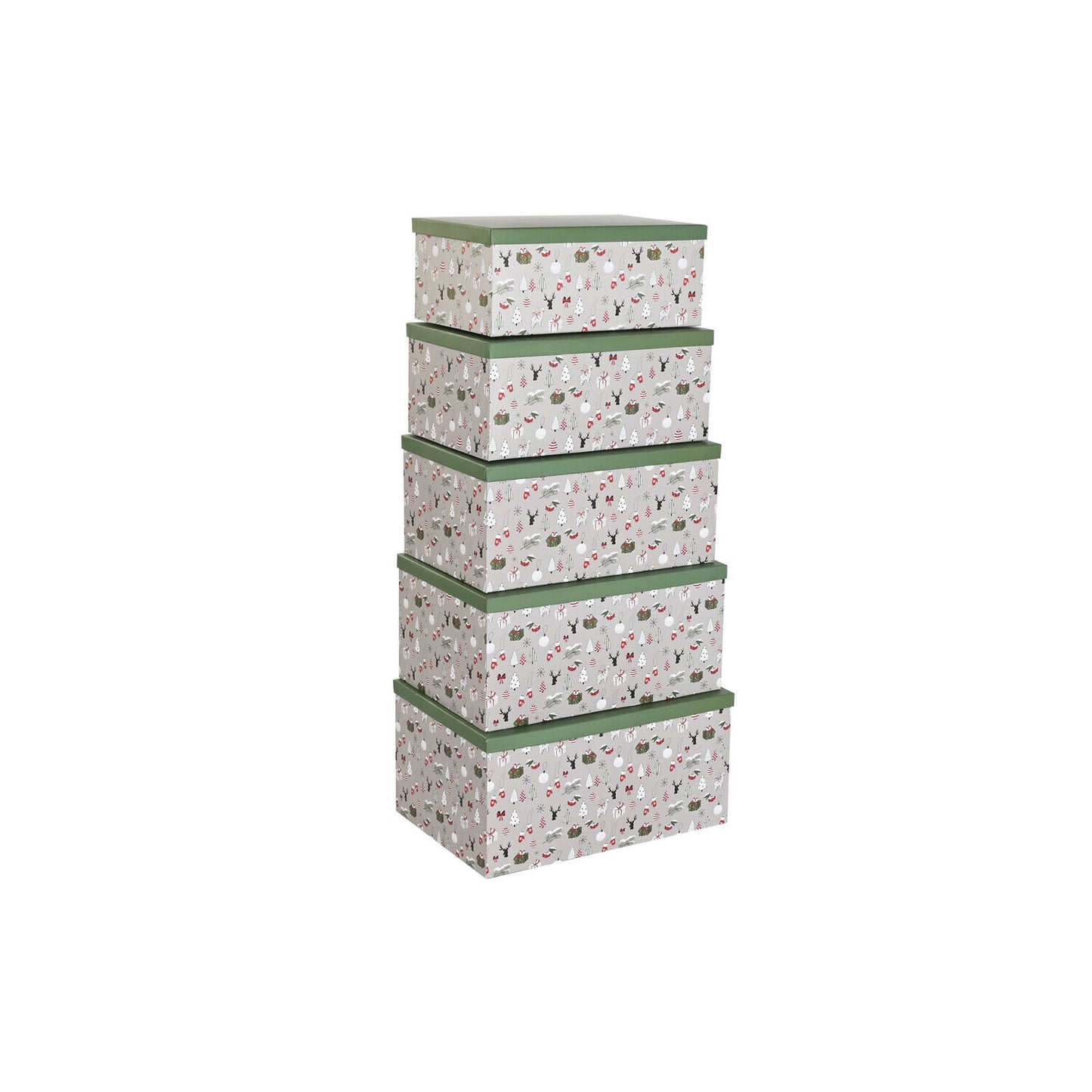 CAJA SET 5 CARTON 50X35X25 GIFTS VERDE