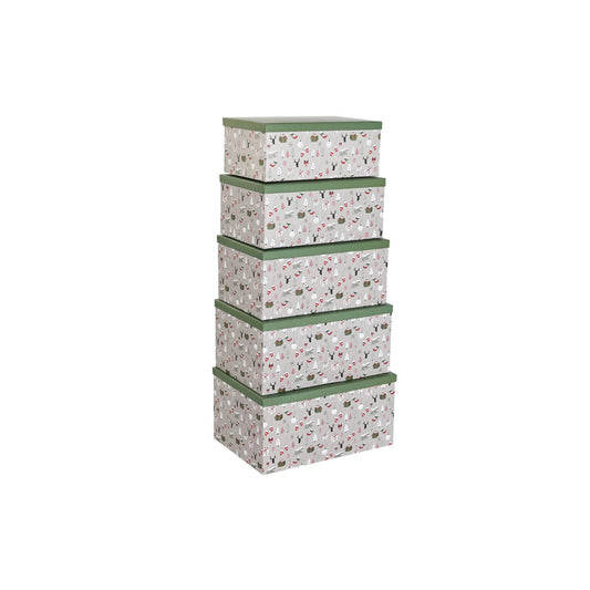 CAJA SET 5 CARTON 50X35X25 GIFTS VERDE