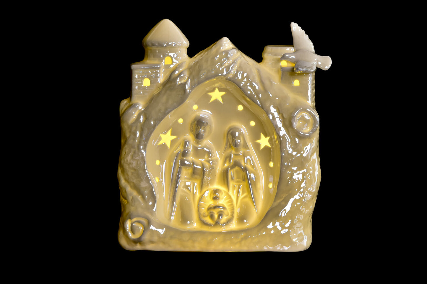 NACIMIENTO PORCELANA LED 16:5X9:5X18 BLANCO