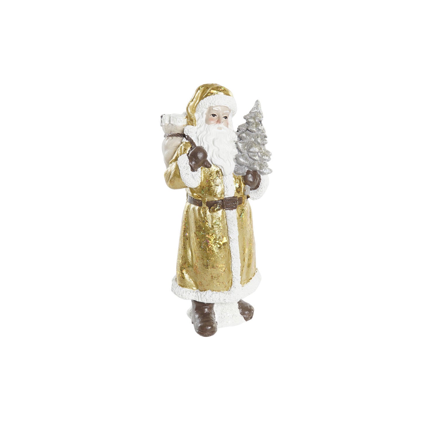 FIGURA RESINA 8X8X18 SANTA DORADO