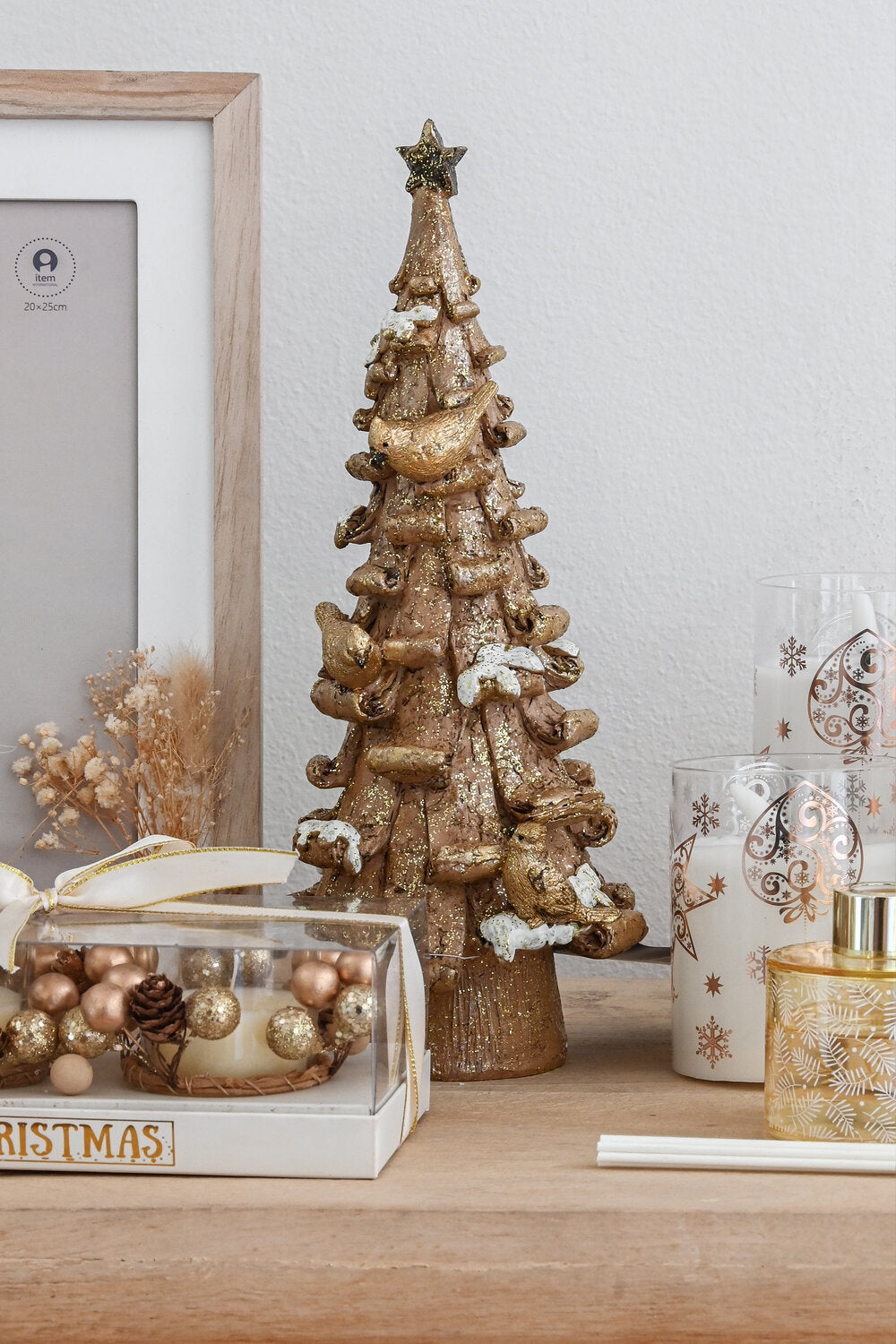 FIGURA RESINA 12:5X12:5X30 ARBOL DORADO