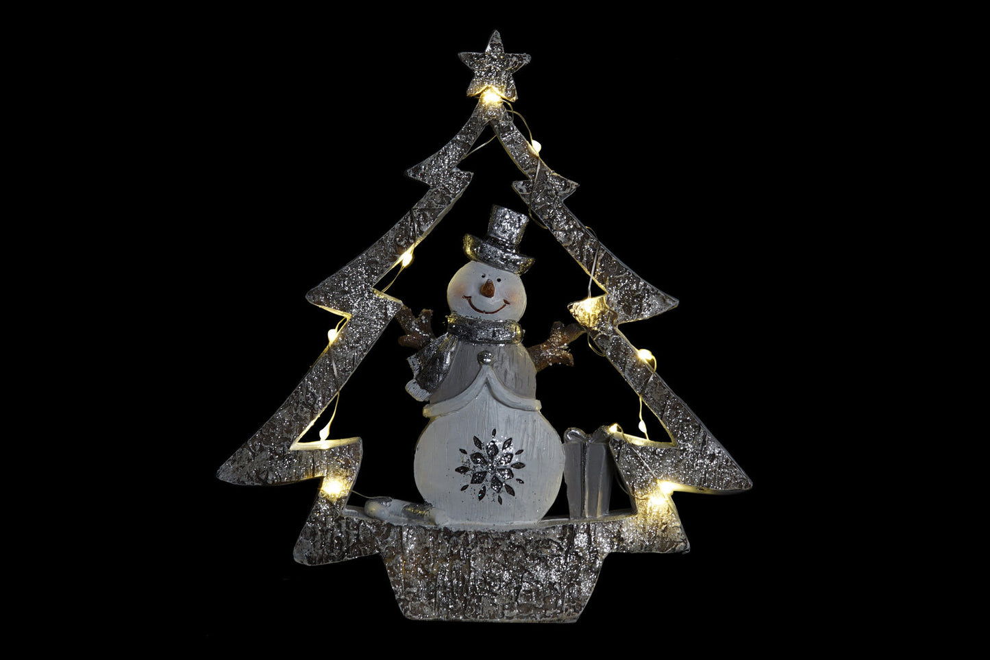 FIGURA RESINA LED 21:5X5X23:5 ARBOL BLANCO