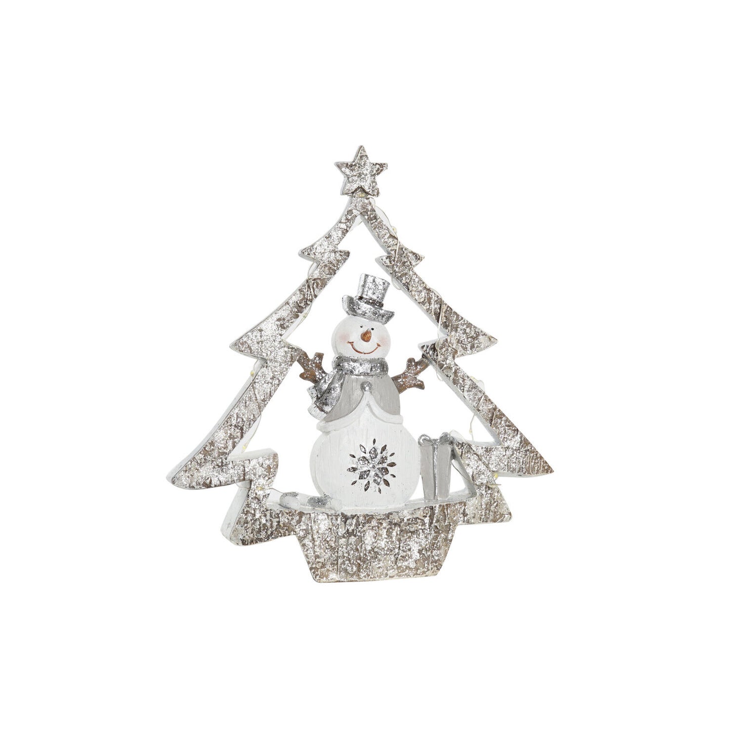 FIGURA RESINA LED 21:5X5X23:5 ARBOL BLANCO