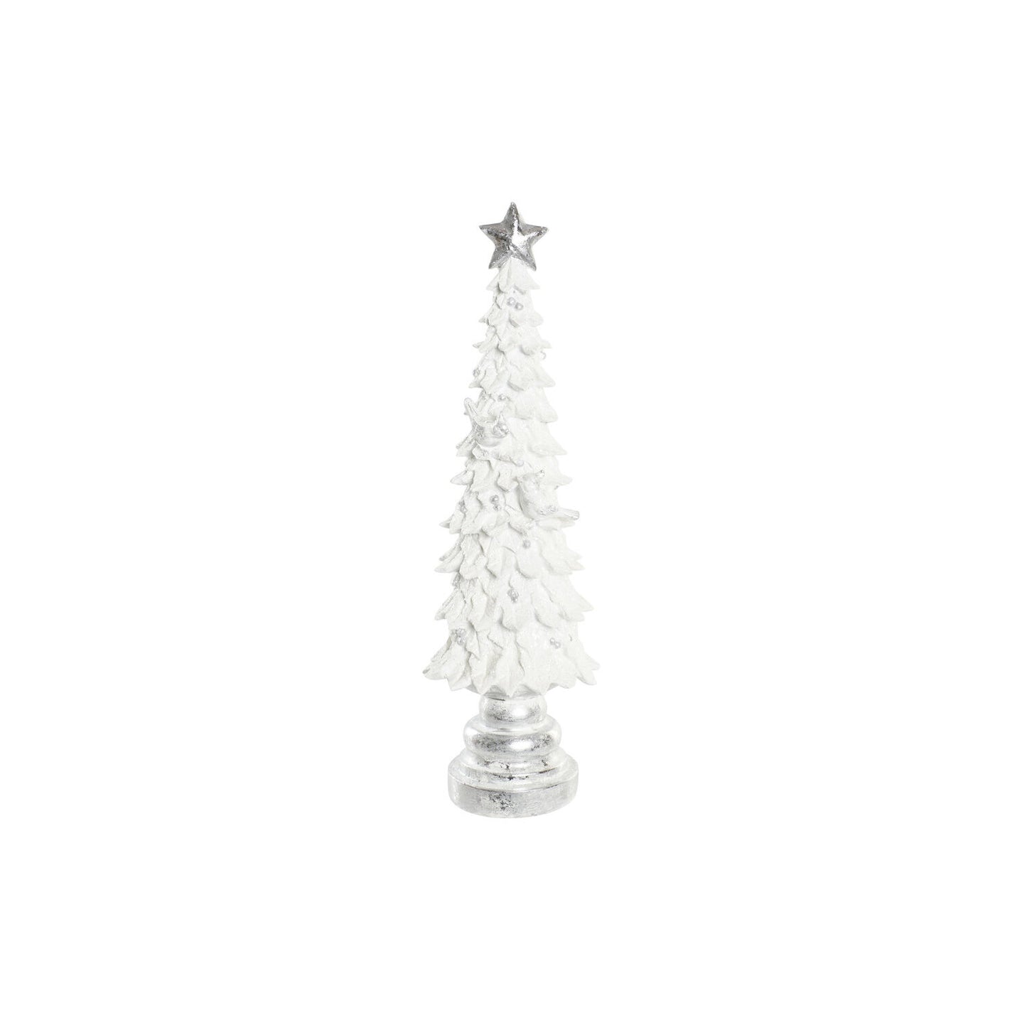FIGURA RESINA 13X13X43 ARBOL BLANCO