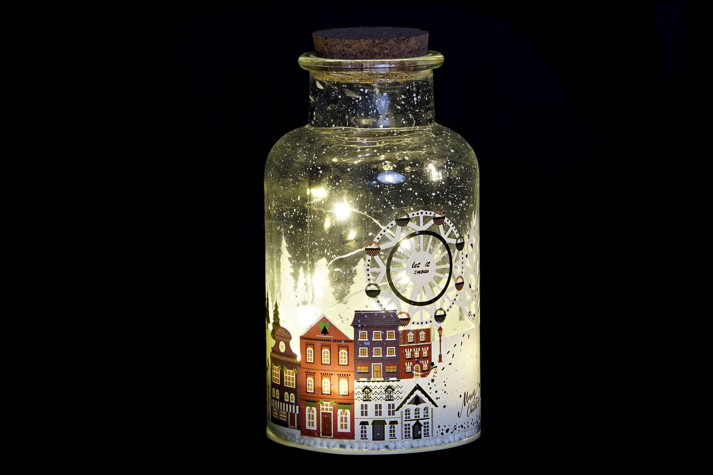 DECORACION LUMINOSA CRISTAL LED 10X10X18 BOTE