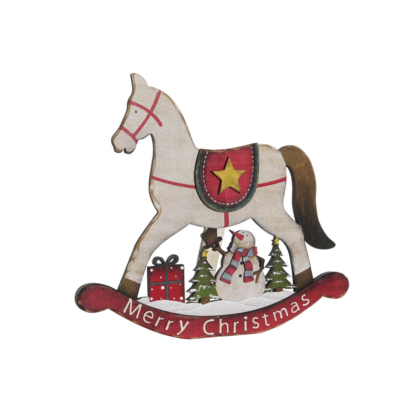 CABALLITO BALANCIN MADERA 34X2X30 BLANCO