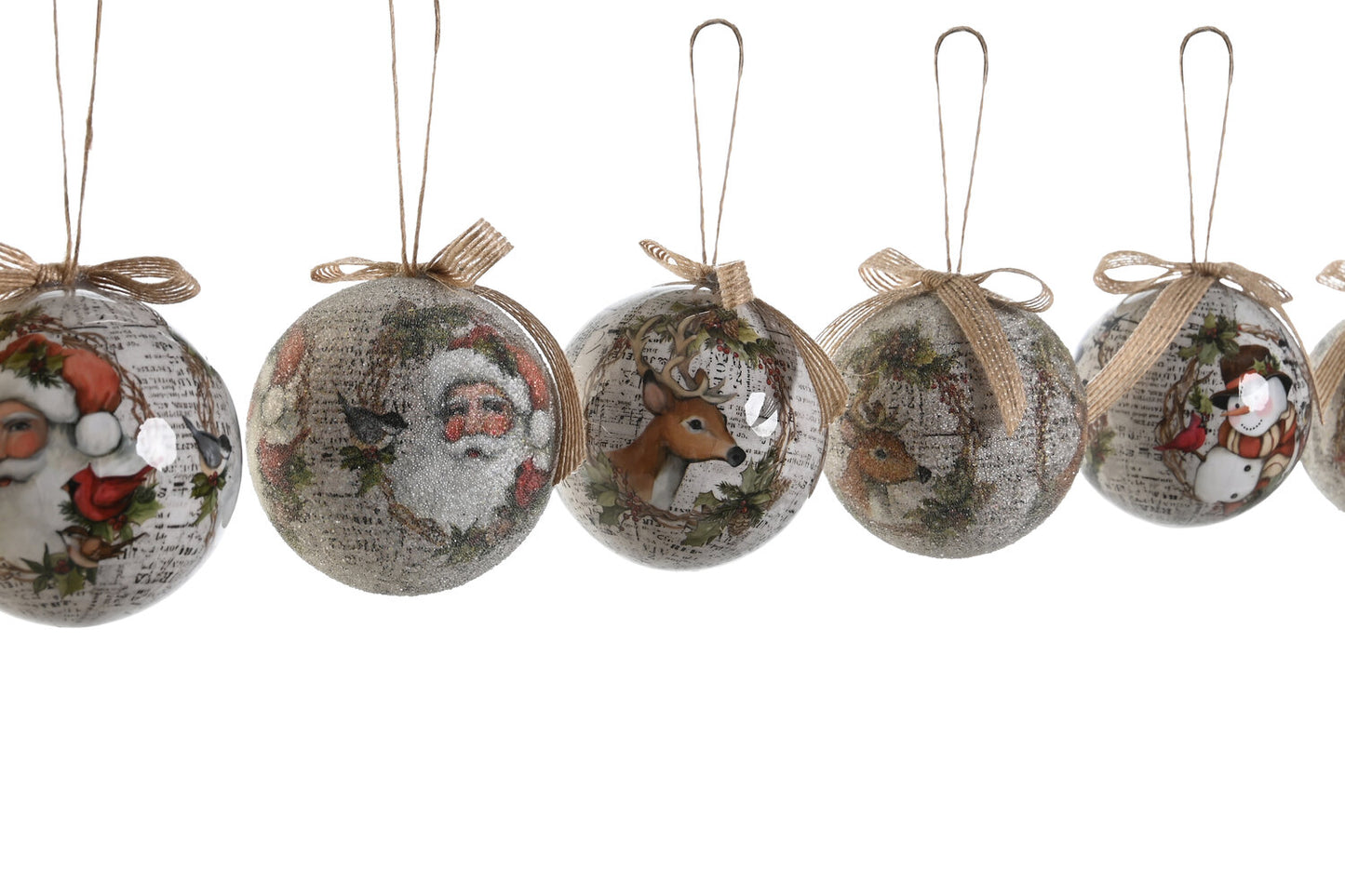 BOLA DECORACION SET 14 PVC 25X25X16 PAPA NOEL