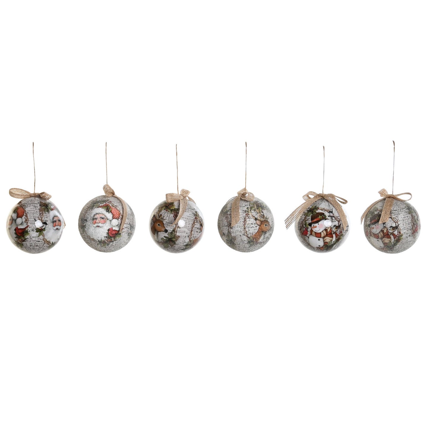 BOLA DECORACION SET 14 PVC 25X25X16 PAPA NOEL