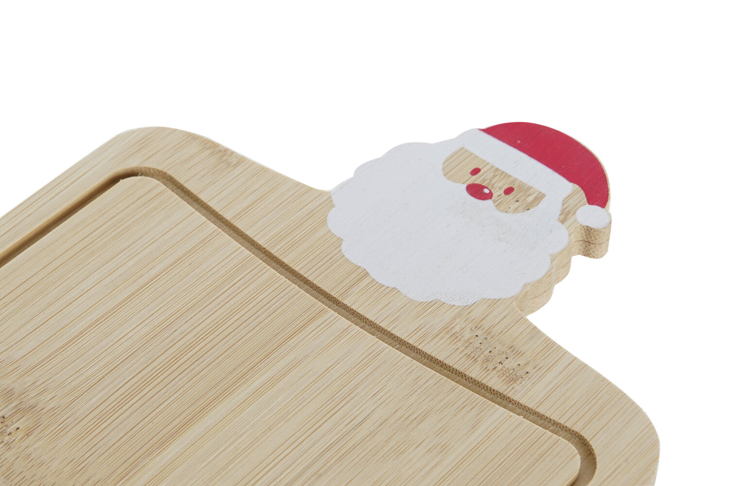 TABLA CORTAR SET 4 BAMBU INOX 33X15X1 PAPA NOEL