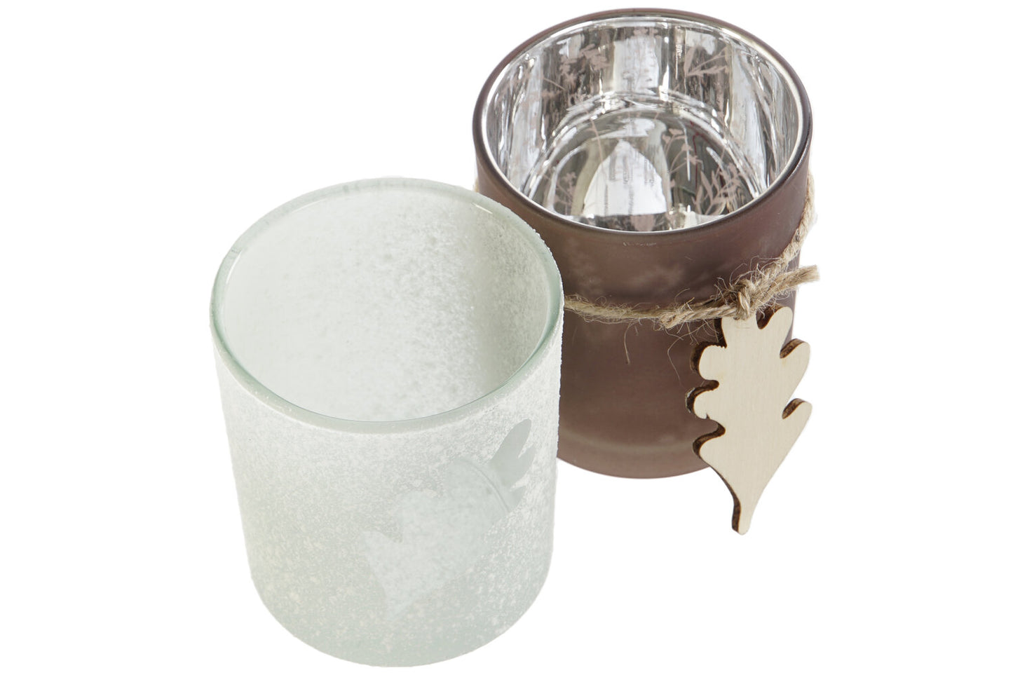 PORTAVELA SET 5 CRISTAL MDF 36X14X2 BANDEJA MARRON