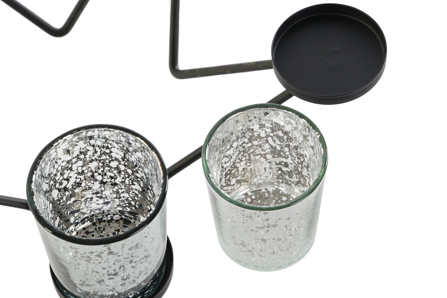 PORTAVELA CRISTAL METAL 27X27X13:5 ESTRELLA