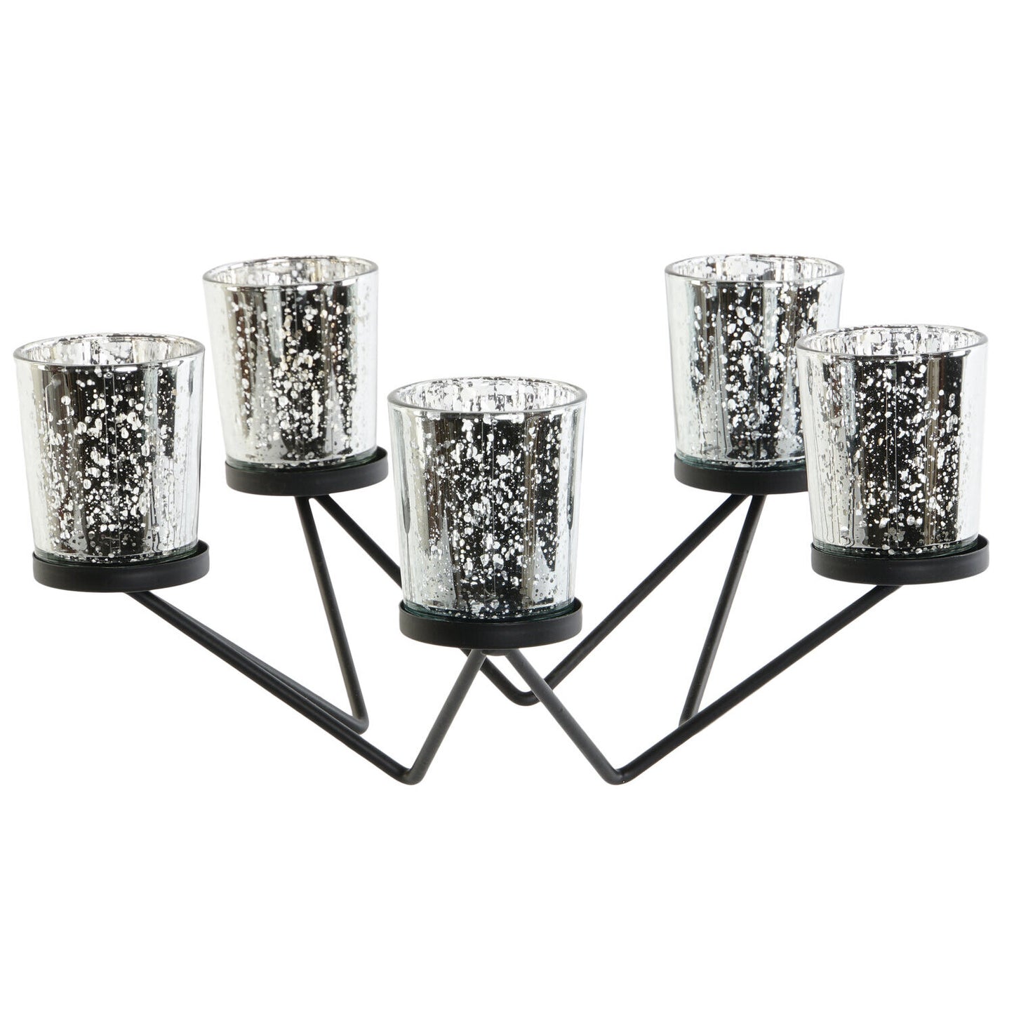 PORTAVELA CRISTAL METAL 27X27X13:5 ESTRELLA