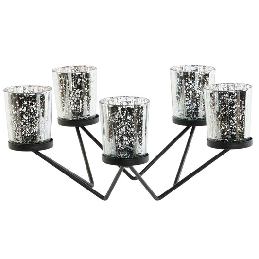 PORTAVELA CRISTAL METAL 27X27X13:5 ESTRELLA