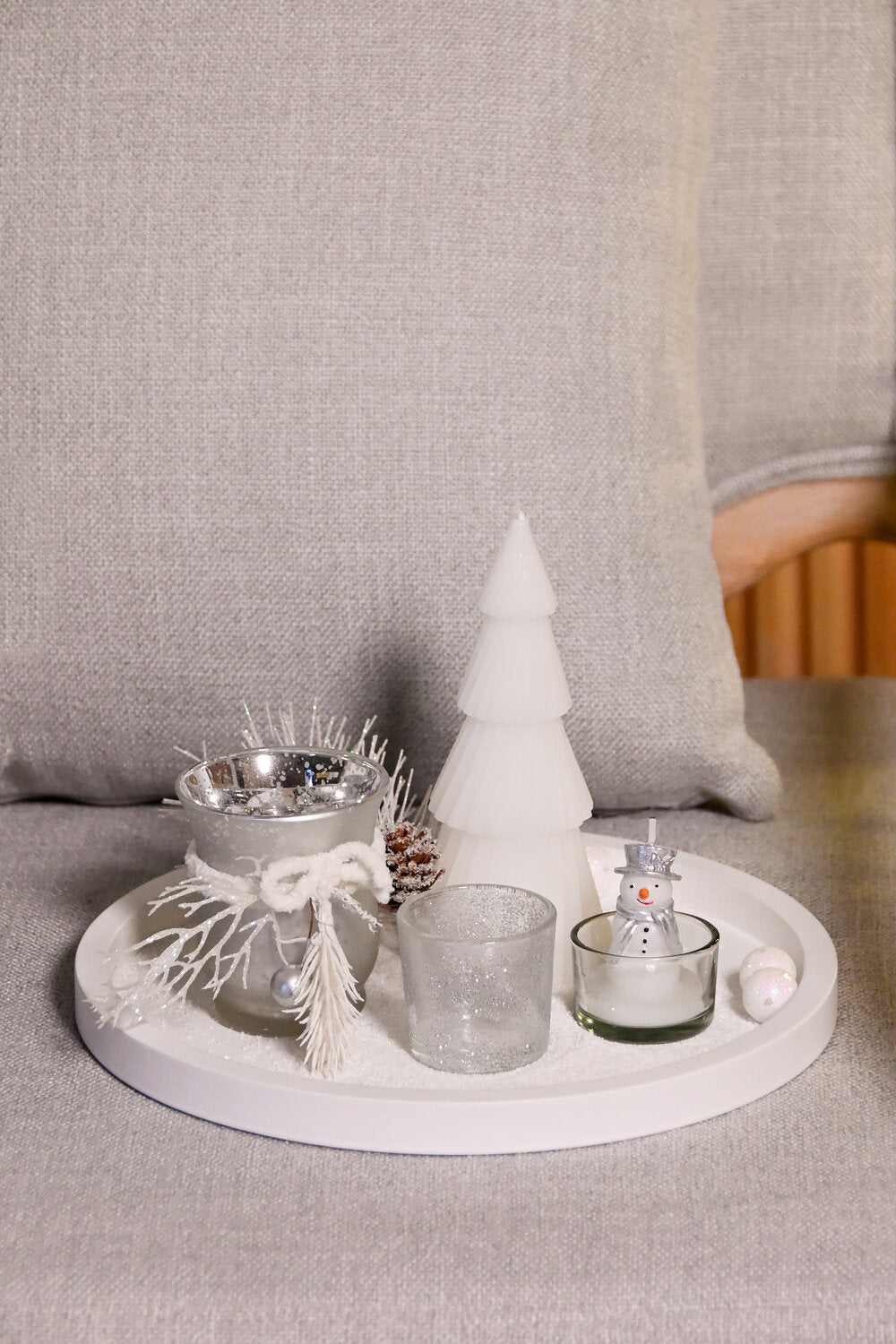 PORTAVELA SET 6 CRISTAL MDF 27:5X27:5X2 ARBOL