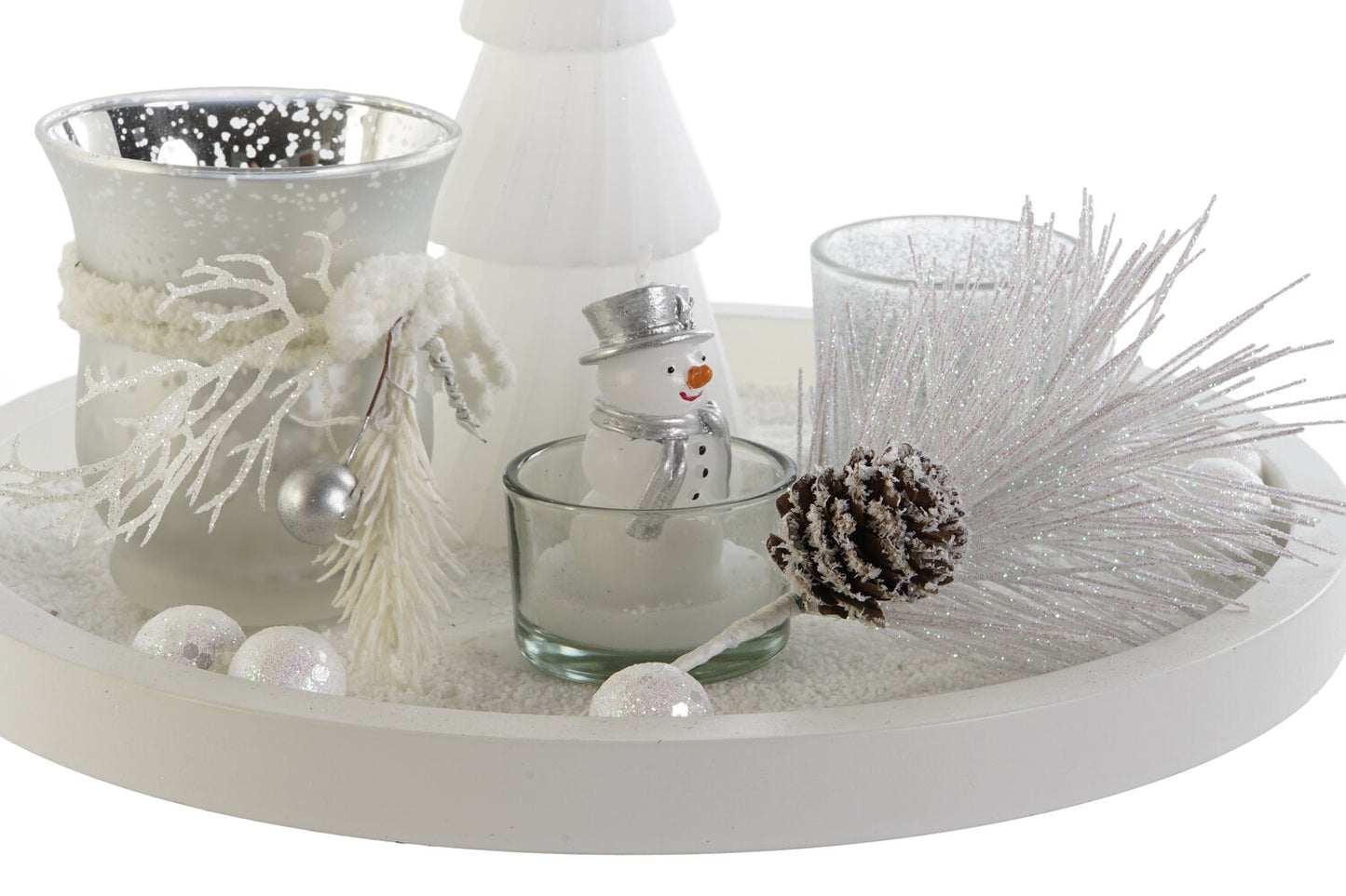 PORTAVELA SET 6 CRISTAL MDF 27:5X27:5X2 ARBOL