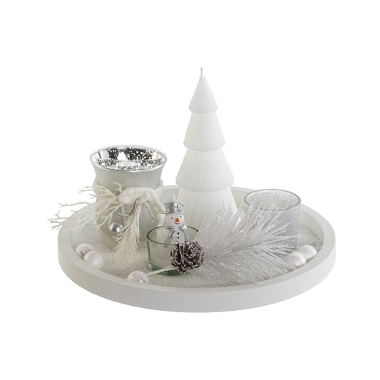 PORTAVELA SET 6 CRISTAL MDF 27:5X27:5X2 ARBOL