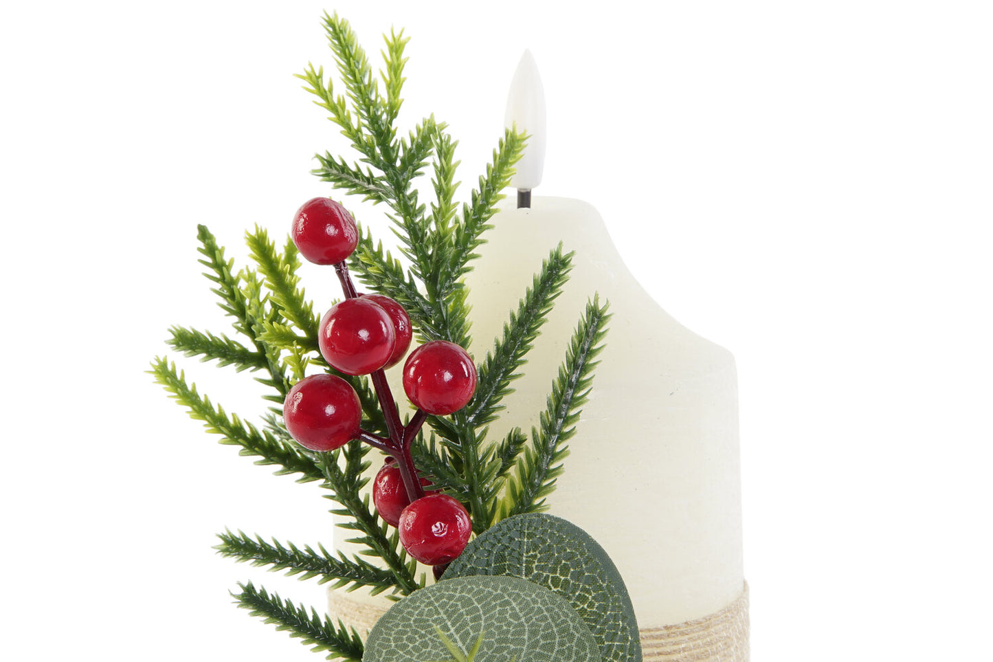 VELA LED CERA 7X7X12 162 GR: MOVIMIENTO BLANCO