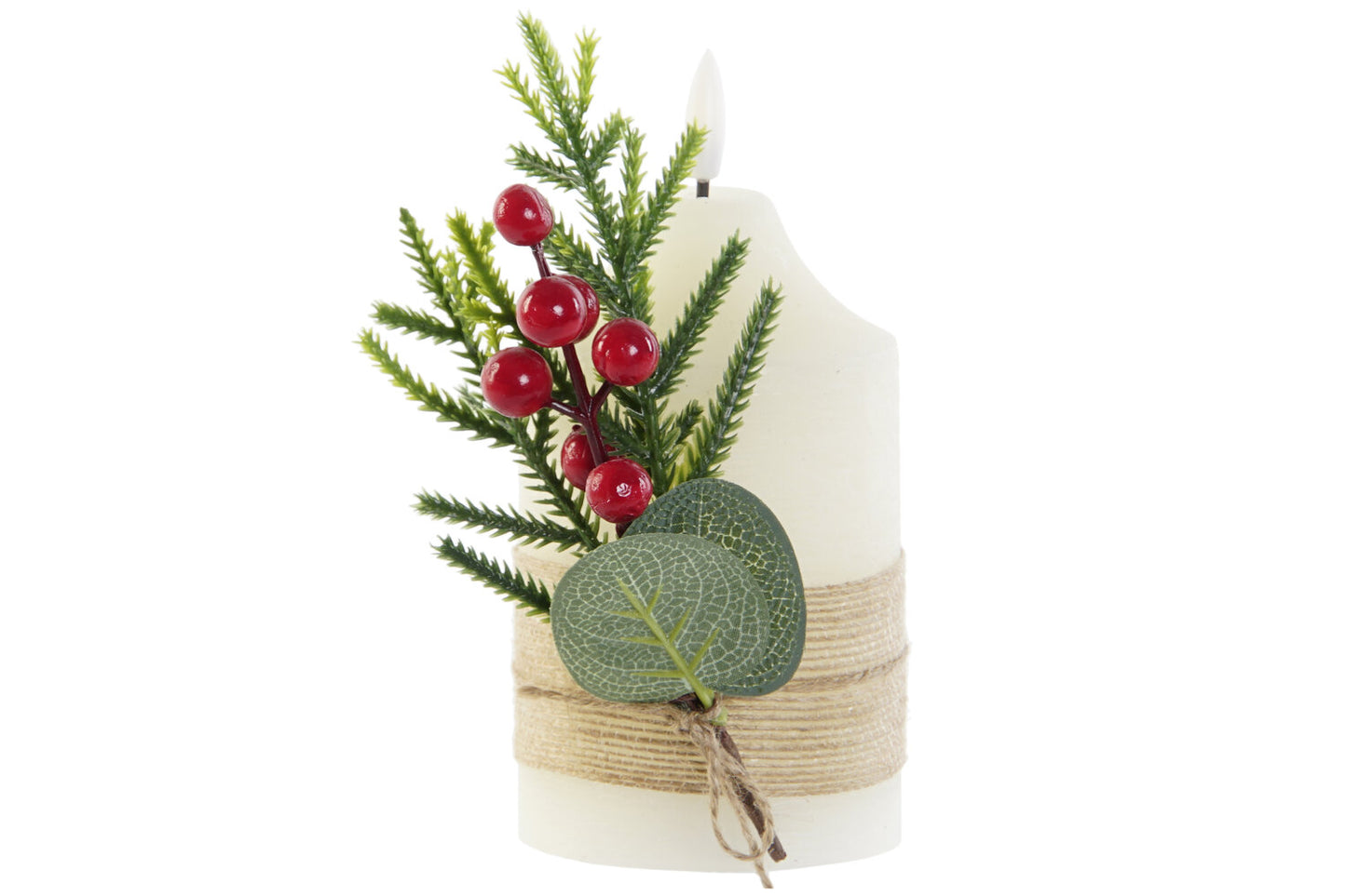 VELA LED CERA 7X7X12 162 GR: MOVIMIENTO BLANCO