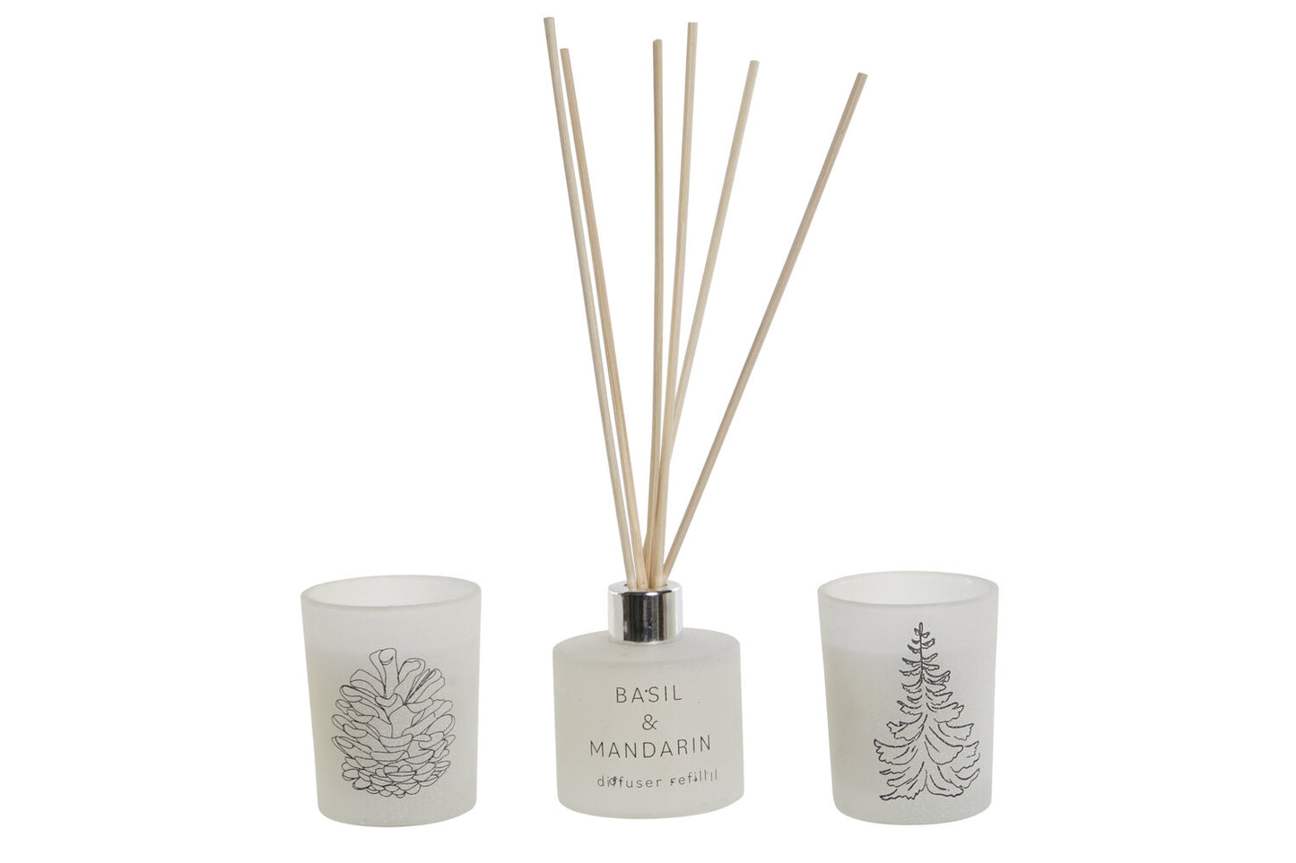 VELA SET 3 CRISTAL CERA 5X5X6 50 GR: BLANCO