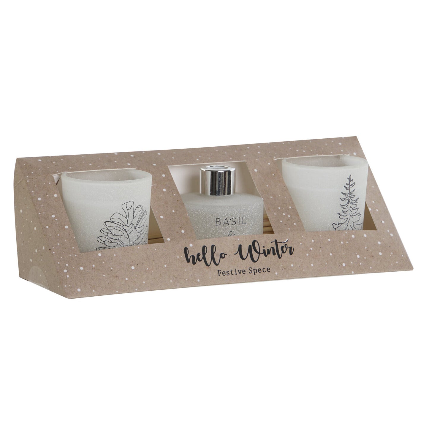 VELA SET 3 CRISTAL CERA 5X5X6 50 GR: BLANCO