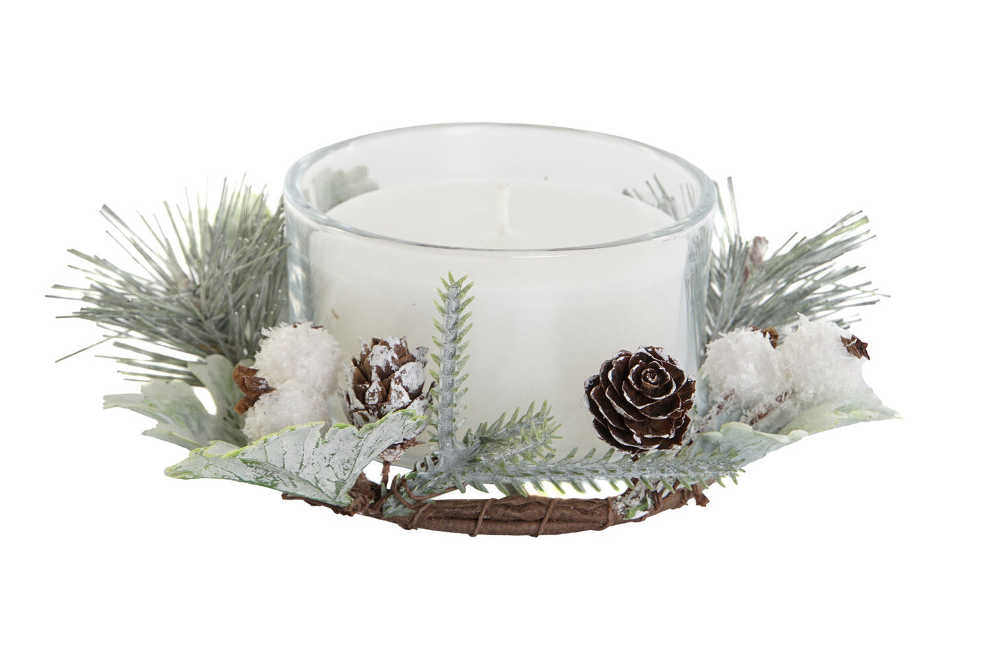 VELA CERA CRISTAL 13X13X5:5 100GR BLANCO
