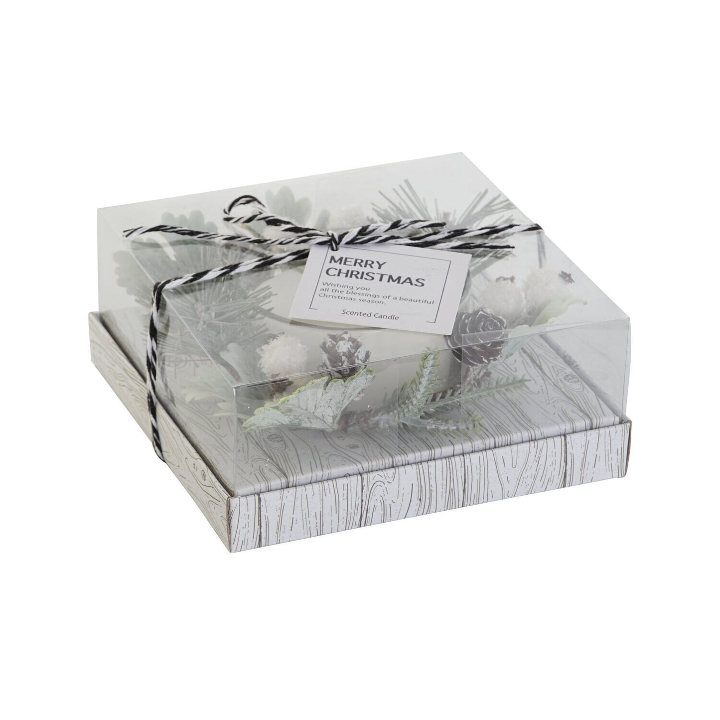 VELA CERA CRISTAL 13X13X5:5 100GR BLANCO