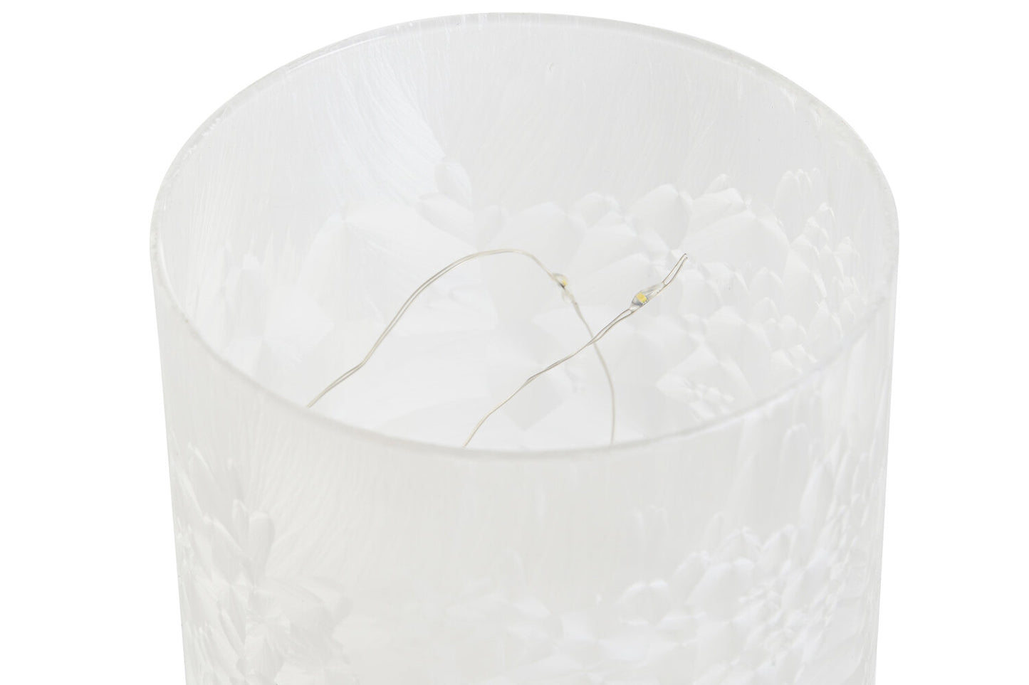 DECORACION LUMINOSA CRISTAL LED 10X10X15 BLANCO