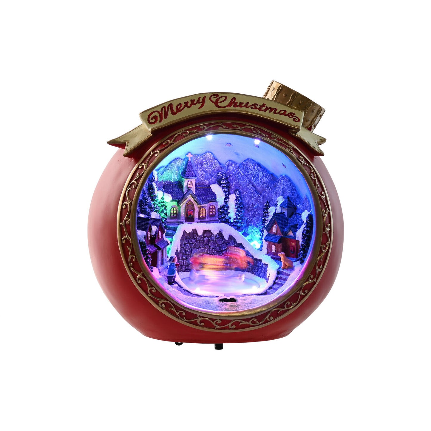 FIGURA LED RESINA 26:5X24X27 MOVIMIENTO MUSICAL