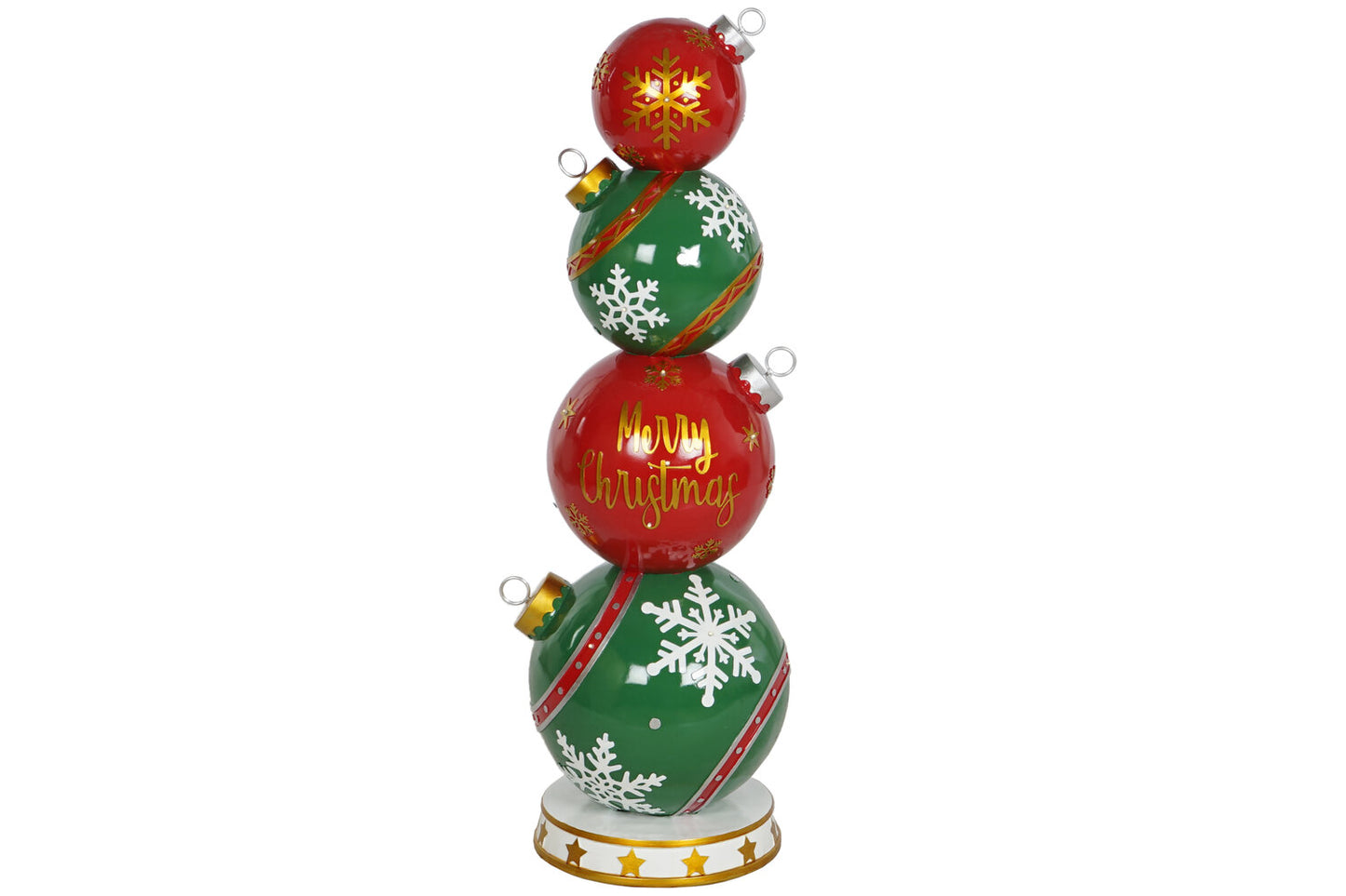 FIGURA LED RESINA 35X35X108:5 BOLAS ROJO