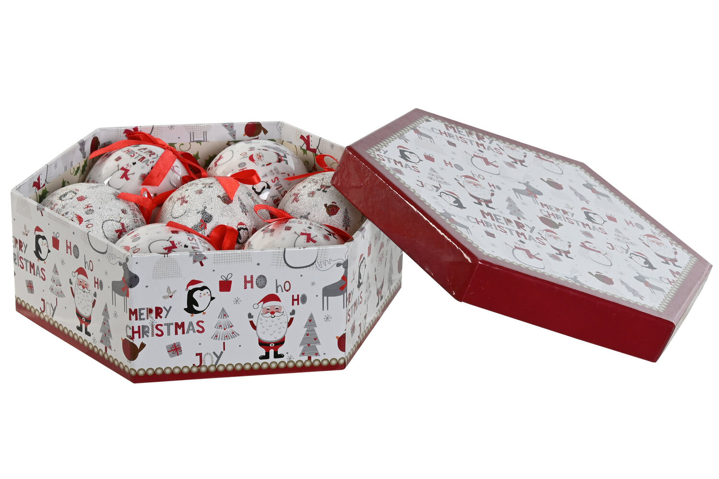 BOLA DECORACION SET 7 PVC 25X21:5X8:5 BLANCO