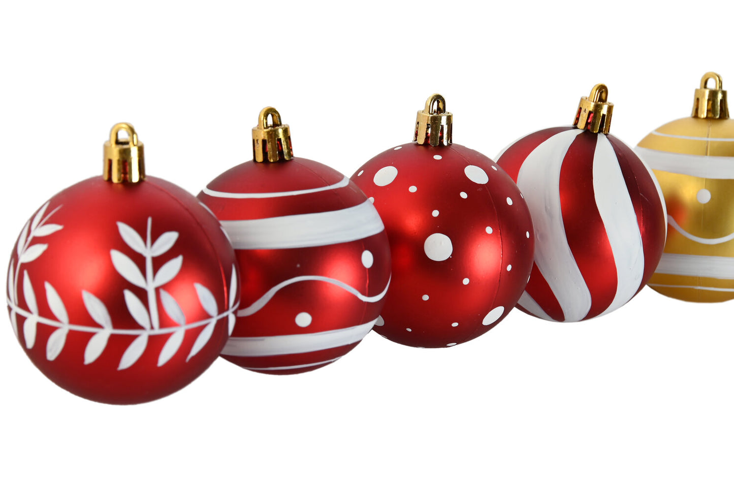 BOLA DECORACION SET 16 PVC 25X6X25 ROJO