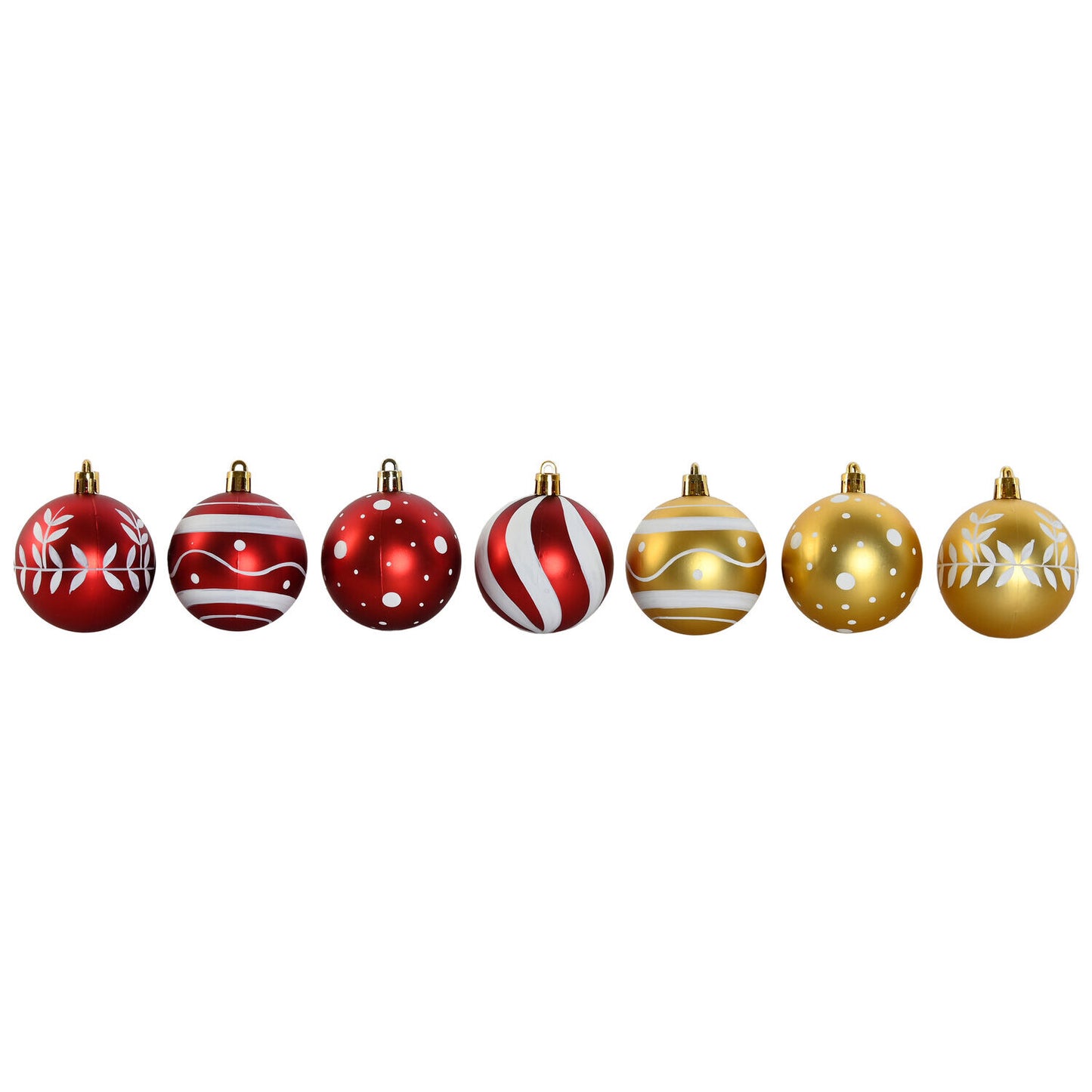 BOLA DECORACION SET 16 PVC 25X6X25 ROJO