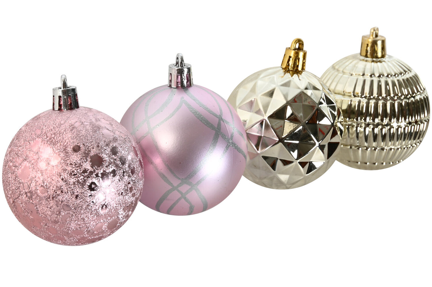 BOLA DECORACION SET 40 PVC 25X6X25 ROSA