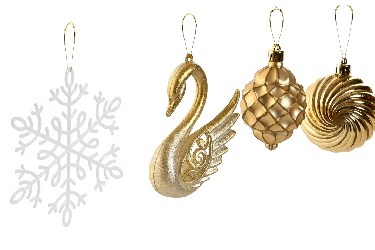 BOLA DECORACION SET 70 PE 28X7X40 DORADO